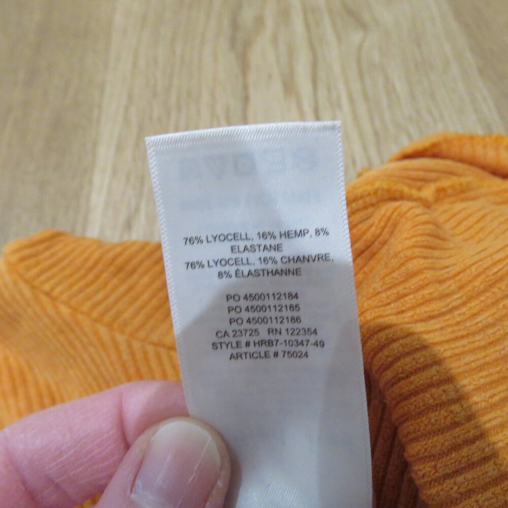 ARITZIA WILFRED Nova Ribbed Turtleneck Cropped Top in Orange Burst Small Y2K - Picture 14 of 14